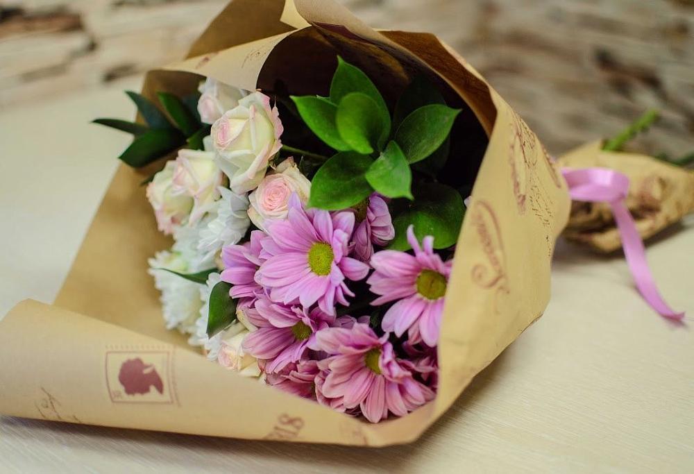 Букет цветов из: Розы и Хризантемы в Новое Девяткино