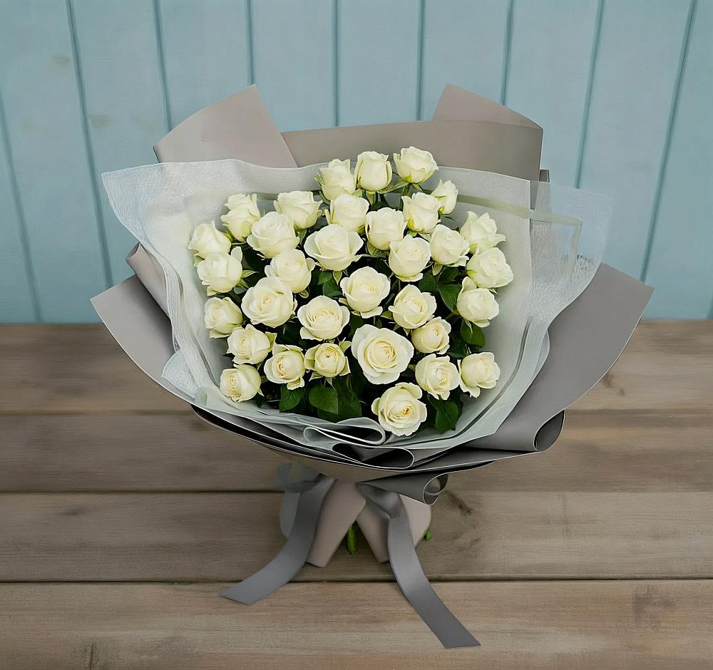 Букет Белоснежная нежность в Новое Девяткино