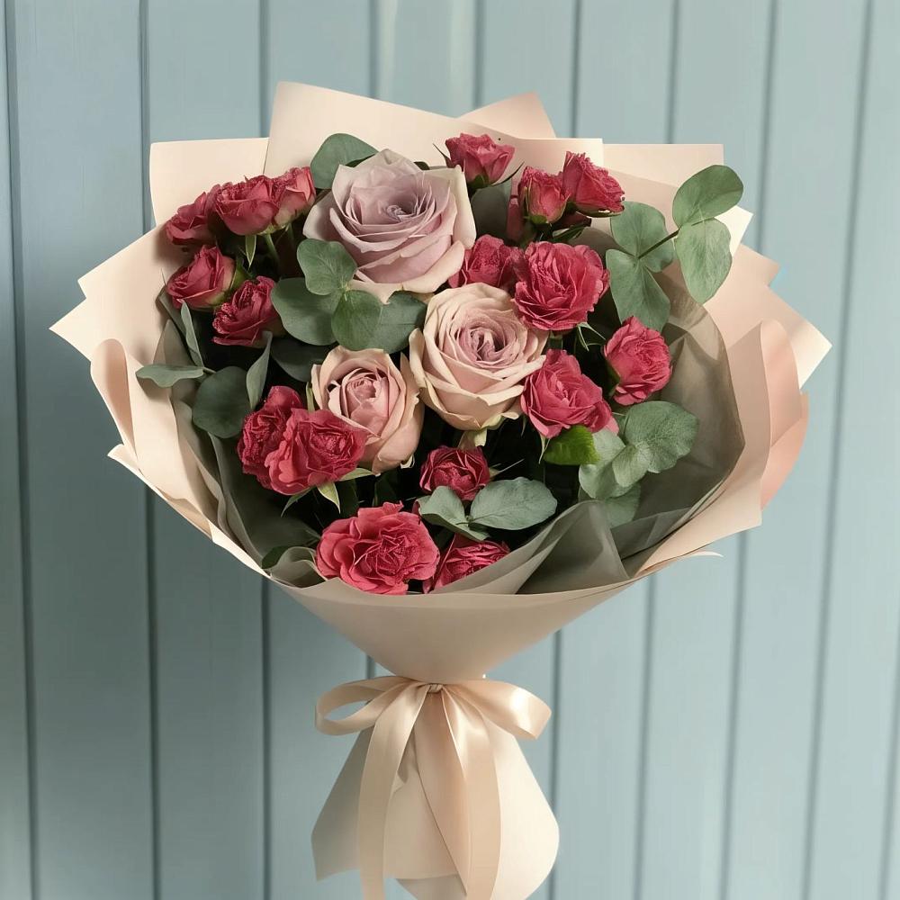 Букет цветов из: Гвоздики и Розы в Новое Девяткино