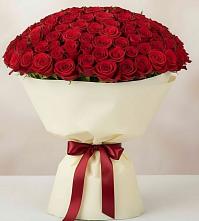 Букет 101 Красная роза Милано в Новое Девяткино