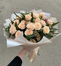 Букет Кремовые розы Латте в Новое Девяткино