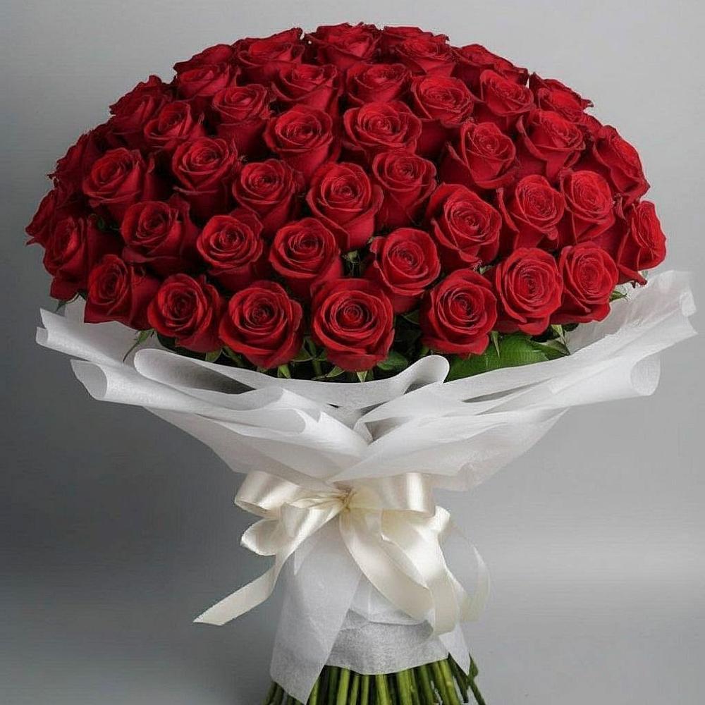 Букет 101 Красная роза Блэк Мэджик в Новое Девяткино