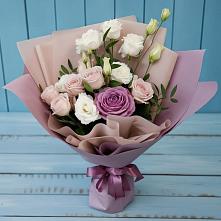 Букет цветов из:  Розы и Лизиантусы #REPLACE_PRED# Новое Девяткино