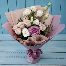 Букет цветов из:  Розы и Лизиантусы в Новое Девяткино