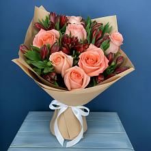 Букет цветов из:  Розы и Альстромерии в Новое Девяткино