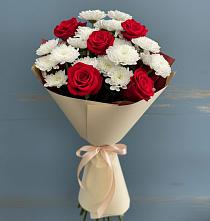 Букет цветов из:  Розы и Хризантемы в Новое Девяткино