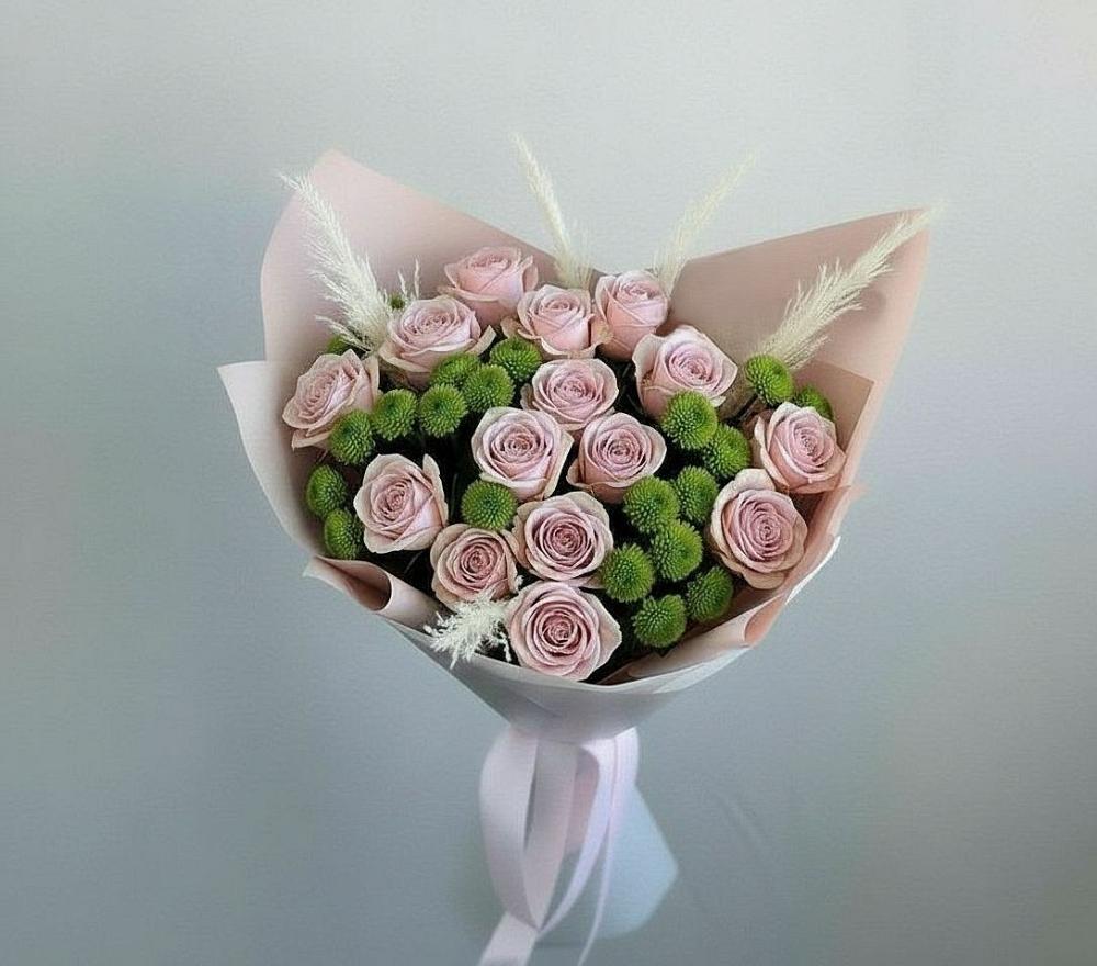 Букет цветов из: Розы и Хризантемы в Новое Девяткино