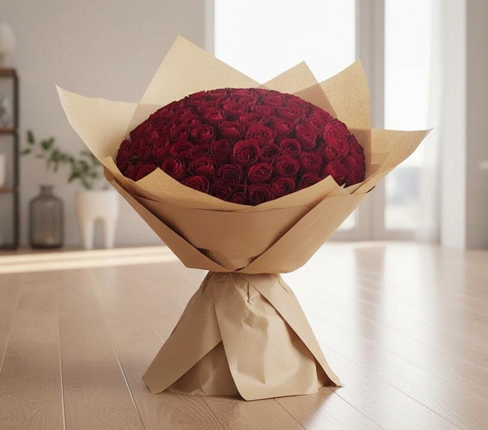 Букет 101 Красная роза в Новое Девяткино