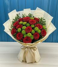 Букет цветов из:  Розы и Хризантемы в Новое Девяткино