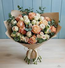 Букет цветов из:  Альстромерии и Розы в Новое Девяткино