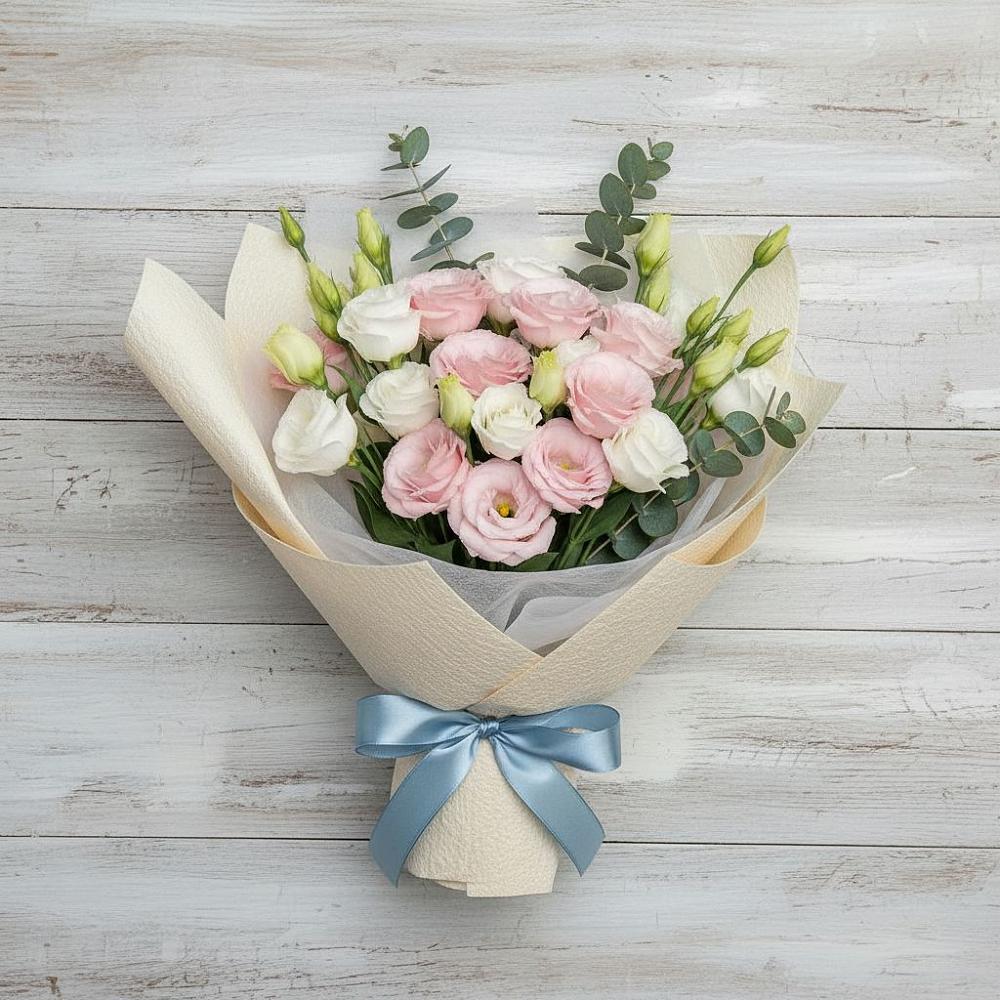 Букет цветов из: Лизиантусы в Новое Девяткино